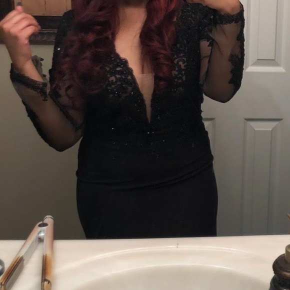 Black Prom Gown/Dress Size 8 - Picture 8 of 8